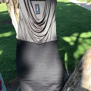 Express black and silver dress brand new with tags